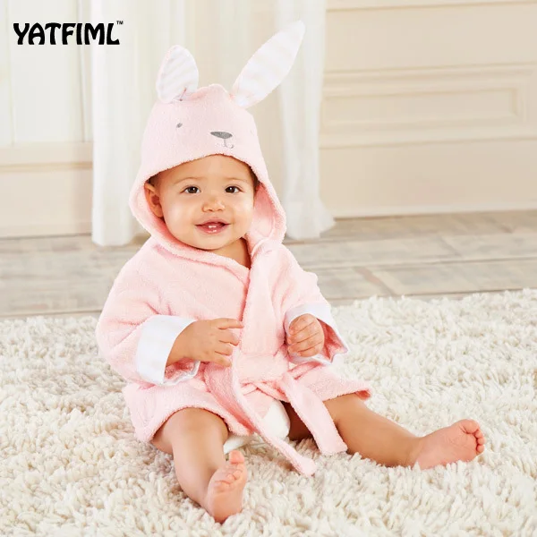 Детский фланелевый Халат YATFIML Детская домашняя одежда банный халат с капюшоном