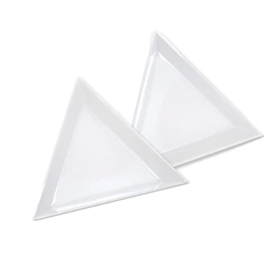 

10pcs/lot Triangle shaped storage bin for nail art Magic Rhinestone Tray