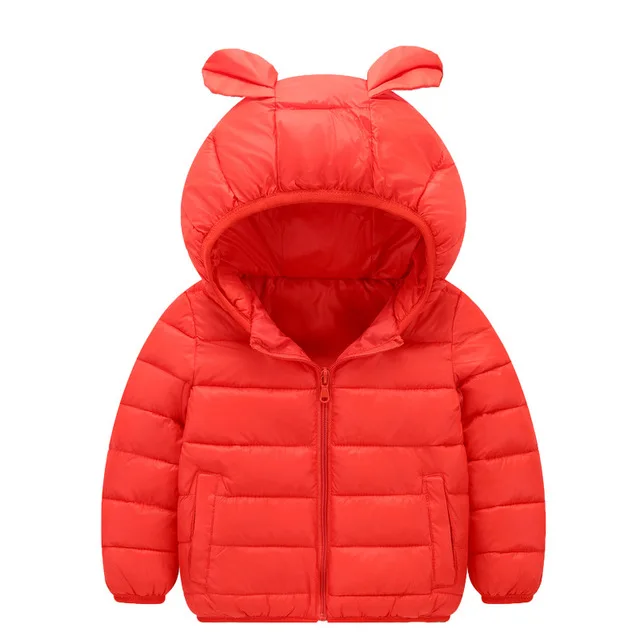 WENDYWU/ г. новая куртка для девочек, осенне-зимнее забавное пальто с капюшоном детские зимние куртки одежда ярких цветов Детская одежда для мальчиков - Цвет: Оранжевый