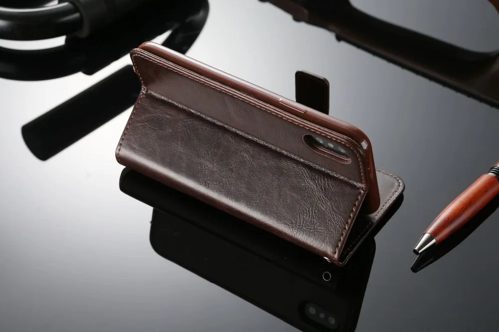 Luxury Leather case for iPhone 5 5S SE 6 7 8 Plus X Case Wallet Flip Case For iPhone Xs XR Xs Max Card Slots Phone Cover Coque