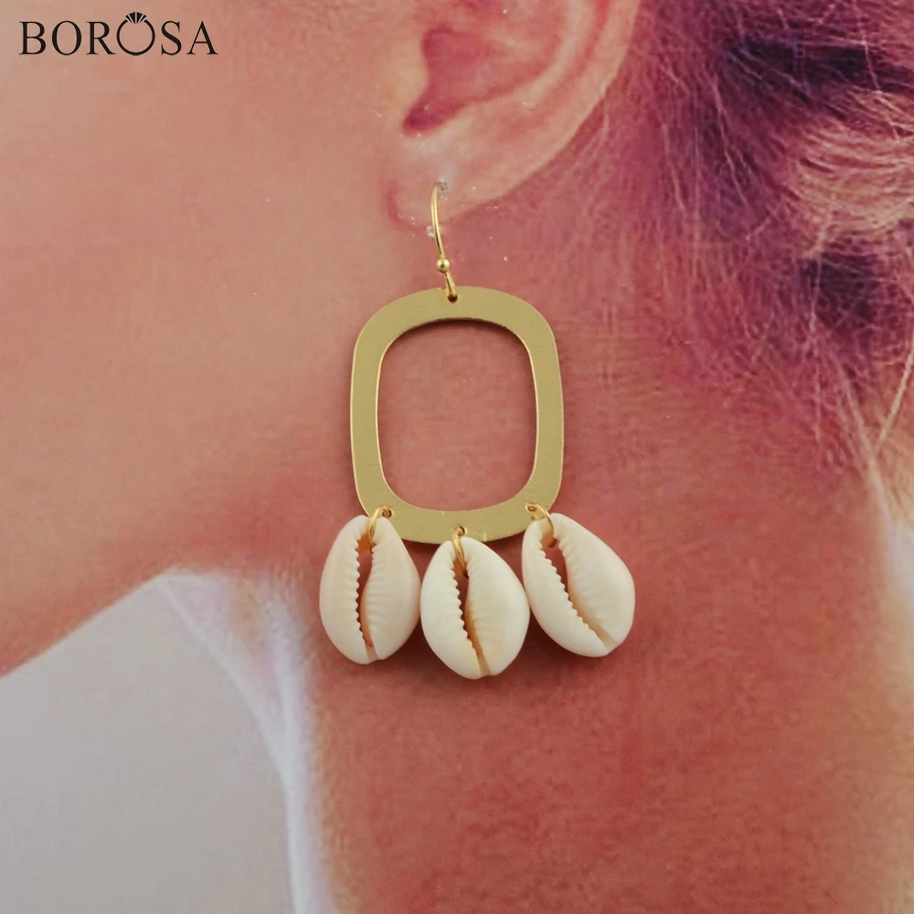 BOROSA 5/10 пар Новая коллекция Золотая цветная слеза три натуральный Каури в виде