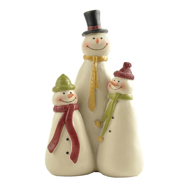 4,4" высокий праздник Рождество декоративные Семейные фигурки снеговика смола фигура Снеговик кукла - Цвет: KL002