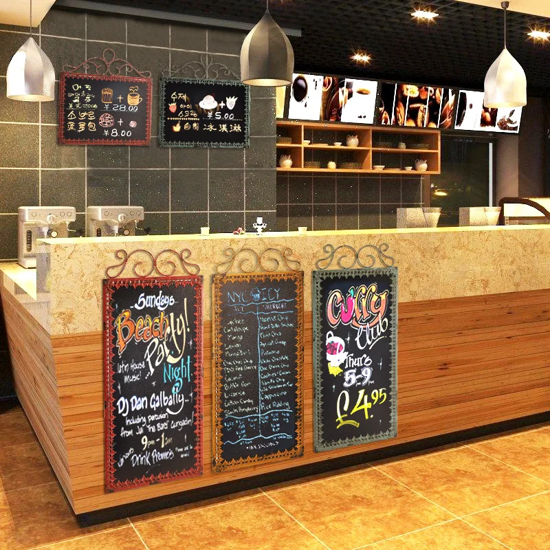 Retro message board bar tea shop wall decor soft cafe wall