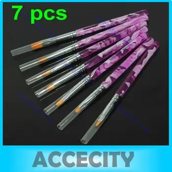 

5 Set/Pcs UV Gel Acrylic Nail Art Builder Brush Pen Design