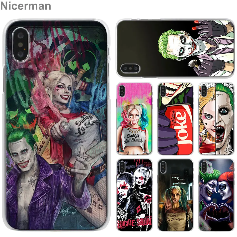 

Harley Quinn Suicide Squad Joker Phone Cases for Apple iPhone 7 8 Plus 6 6s Plus X XS XR XS MAX 5 5s Cell Phone Case Coque