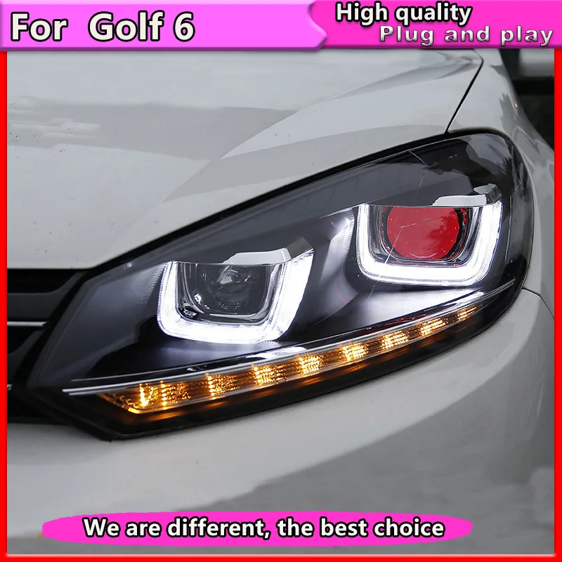 Автомобильный Стайлинг для VW Golf 6 2009 2013 светодиодный ная фара MK6 передняя лампа