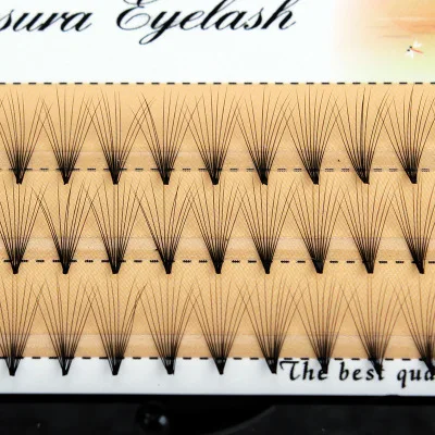 

0.1 C curl Natural long Individual Flare Lashes Cluster False Eyelashes 60 bundles/boxes