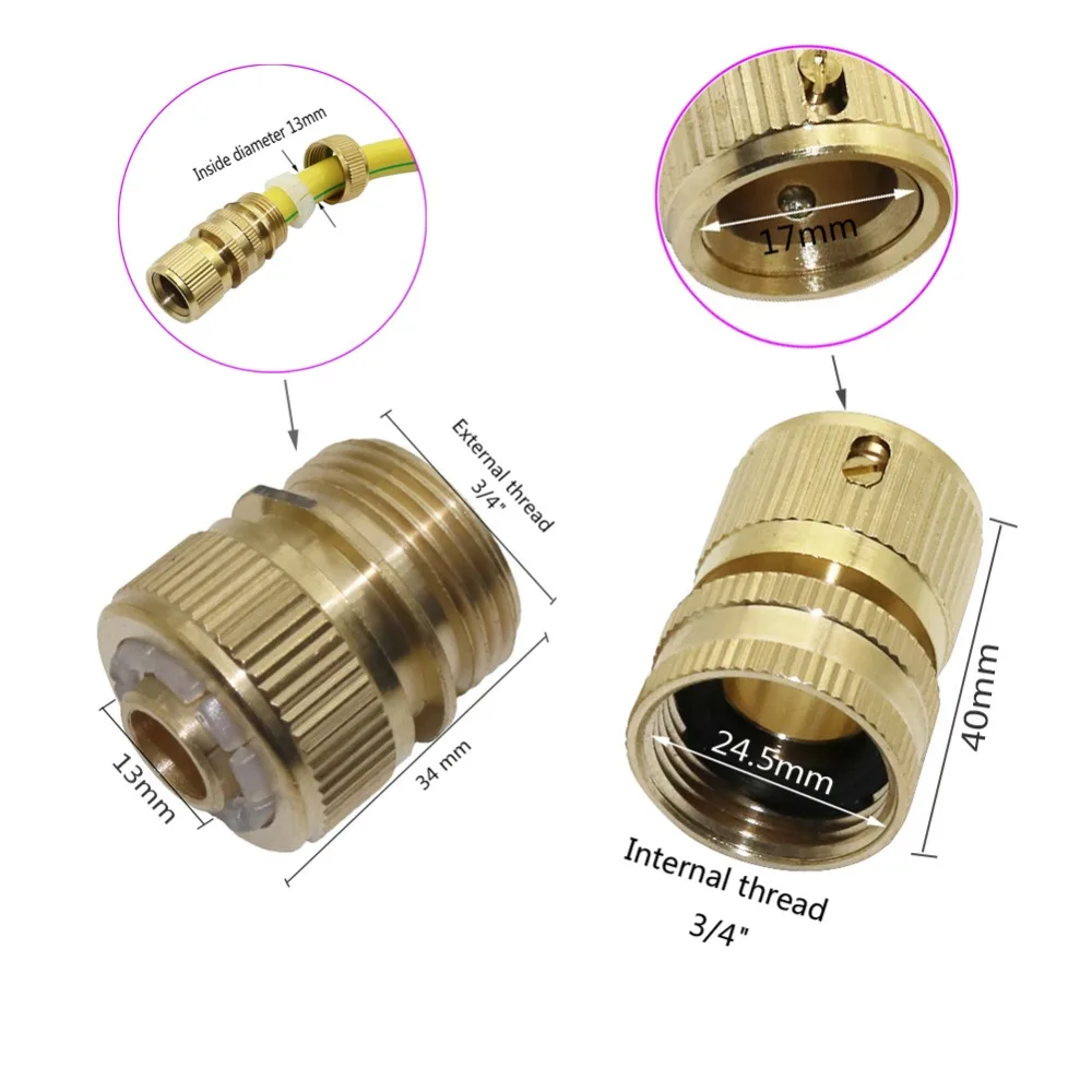 Садовые наборы для воды 3/" женские резьбовые соединители и 3/4" мужские резьбовые смесители комплекты разъемов Оросительная арматура 1 комплект
