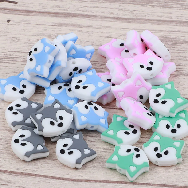 TYRY.HU 3pc/lot Pearl Silicone Teething Toys Baby Teether Pacifier Clips Chain Beads Food Grade Silicone Mini Teether