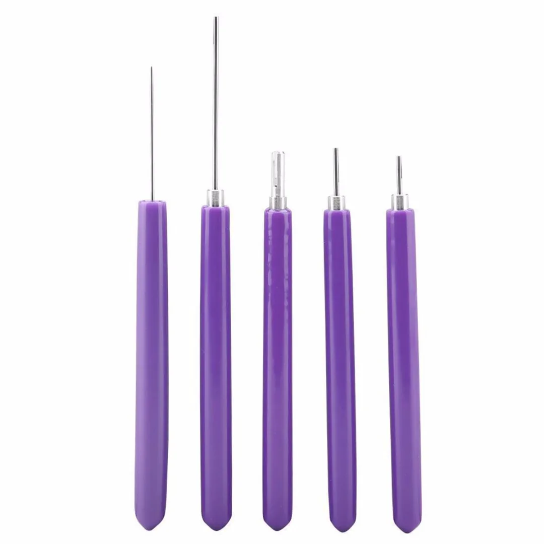 5pcs Paper Craft Quilling Pen DIY Paper Reel Tool Slotted Scrapbook Slotted Craft Tools