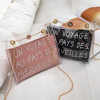 

BEAU-Fashion Small Shoulder Bag Women Etter Small Crossbody Messenger Bucket Bag Sling Bag Jelly Color Chain Mobile Phone Pack