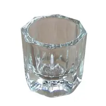 1 шт. акриловая пудра Dappen Блюдо Хрустальная стеклянная чашка для акрилового прозрачный дизайн ногтей белый цвет прозрачный набор акриловый