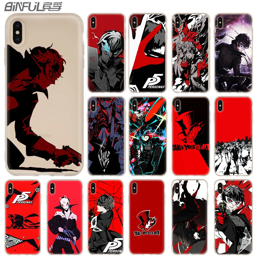 Чехол Persona 5 для iPhone 12 11 Pro X XS Max XR 8 7 6 Plus 5s SE 2020 S 1 Mini|Бамперы| |