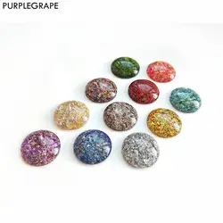 PURPLEGRAPE DIY смолы ручной кнопку серьги украшения аксессуары для волос Jewelry аксессуары Материал Блестящий Золотой Фольга Цвет 8 шт