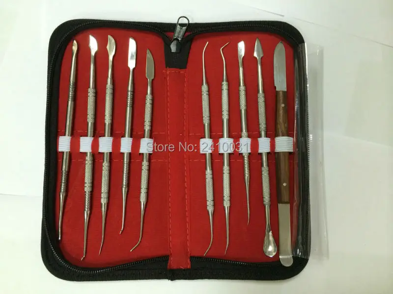 1 Set Dental Wax Carvers Dental Carvers Kit Stainless Steel Sculpture