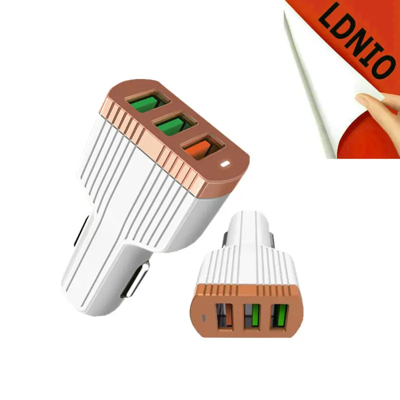 Зарядное устройство LDNIO 3 USB 9 В 12 1 5 А 6 Qc3.0 супер быстрая зарядка автомобильное
