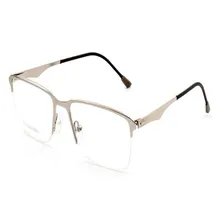 MONGOTEN унисекс модные полобода из нержавеющей стали асферические линзы ультралегкие очки Анти-усталость серебро Пресбиопия очки для чтения