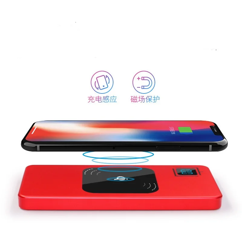 

2018 10000mAh Wireless Power Bank PD QC3.0 Fast Charger Battery for moblie Phones Quick Charger for iPhone X XS XR MAX