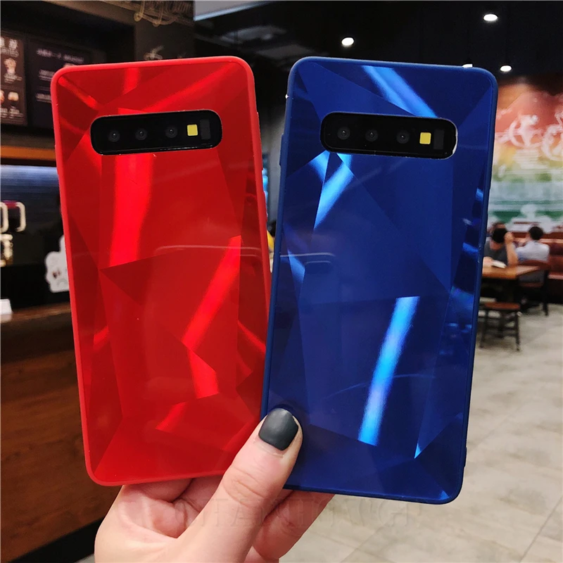 Зеркальный чехол со стразами для Samsung Galaxy S10 S9 S8 Plus S10e S7 Edge A9 A7 A6 A8 J4 J6 J8 2018 J3 J5 J7 A5 2017