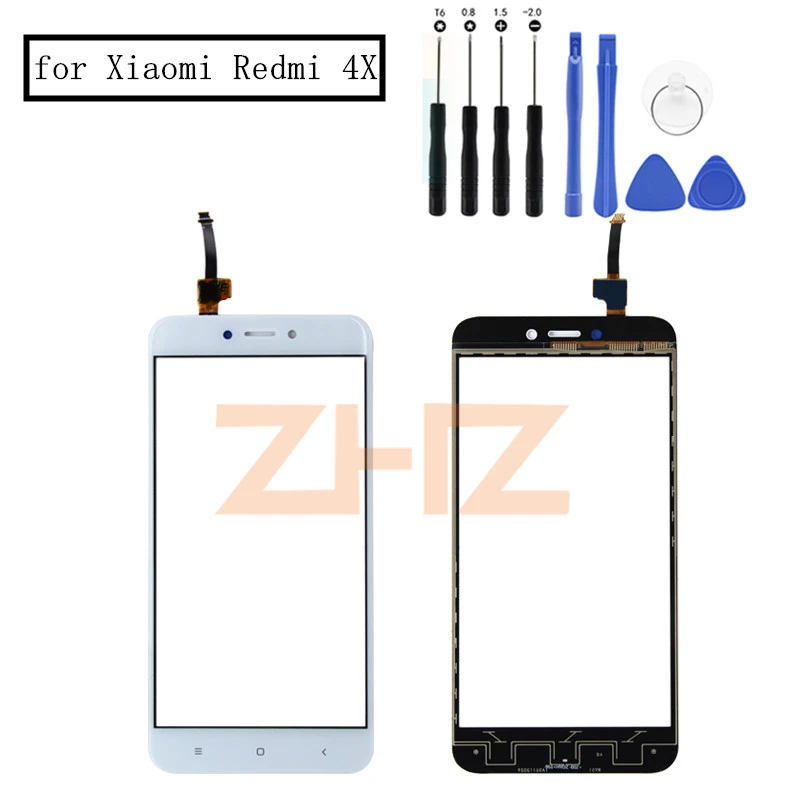 

for Xiaomi Redmi 4X Touch Screen Front Glass Touch Panel Cover Front Outer Glass Lens for Redmi 4X Repair Parts + Repair Tools