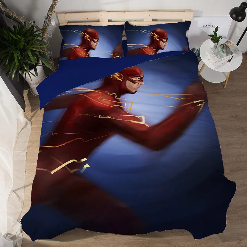 DC Comics 3D Printed bedding set The Flash Duvet Covers Superhero Justice League comforter bedding