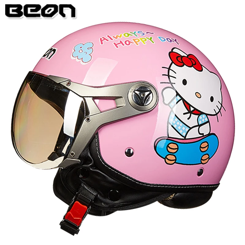 Beon винтажный мотоциклетный шлем capacete мотоциклы мопеды шлем в горошек одобренный летний полушлемы мотоциклетный шлем - Цвет: 13