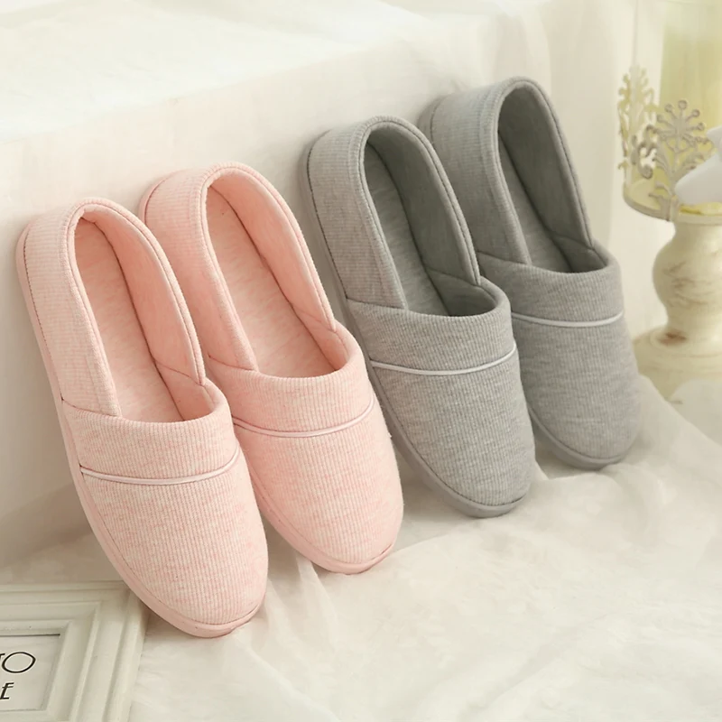 

New 2018 Summer Spring At Home Thermal Cotton-Padded Slippers Women's Cotton Slippers Indoor Slippers With Soft Outsole Shoes
