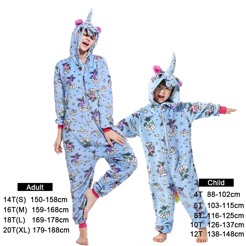 Kigurumi Onesie/Детские пижамы, пижамы с единорогом для мальчиков и девочек, зимние пижамы с изображением панды, женские пижамы для подростков 4, 6, 8, 10 лет