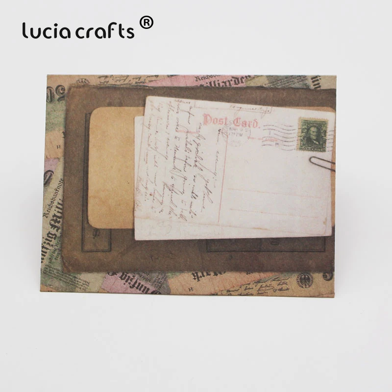 Lucia crafts(1 лот = 12 шт) 9,5*7,3 см винтажный мини-конверт Европейский стиль Скрапбукинг карта канцелярские принадлежности I0410