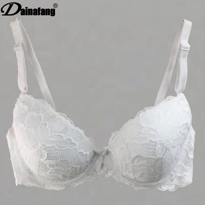 2016 Sexy Lace Print Bra Fashion Bow Decorative Strappy Bra Comfortable