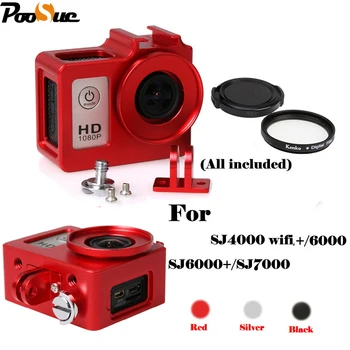 

Housing Case Alloy case Protective Cover Metal frame +UV filter for SJCAM SJ4000+ WIFI/SJ6000/SJ7000 Camera Accessory,
