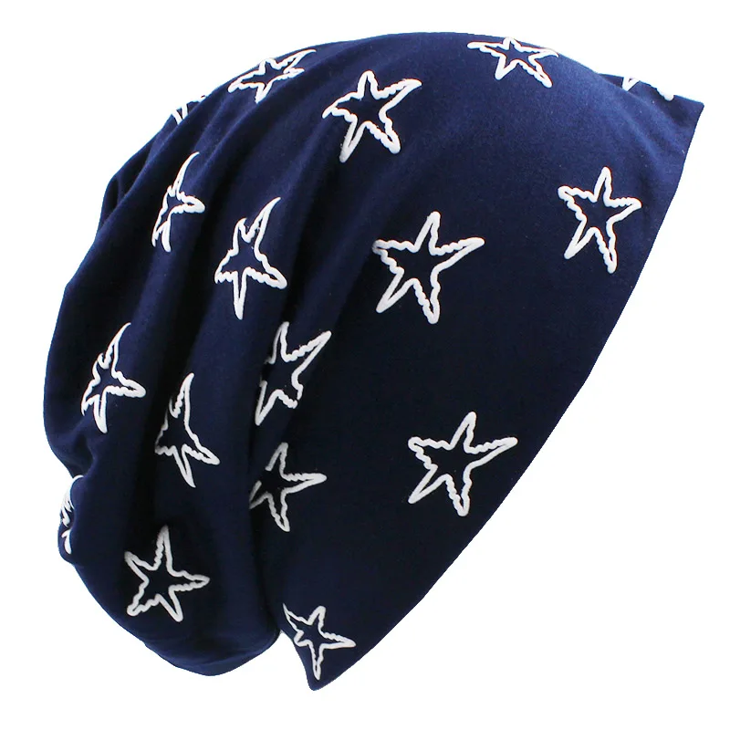 Navy Blue Lovingsha Для женщин Beanies звезды Дизайн Для мужчин шляпа моды взрослых Марка осень-зима Шапки для девочки тонкий мальчик шапка женская шляпа Кепки HT070 - Цвет: Navy Blue