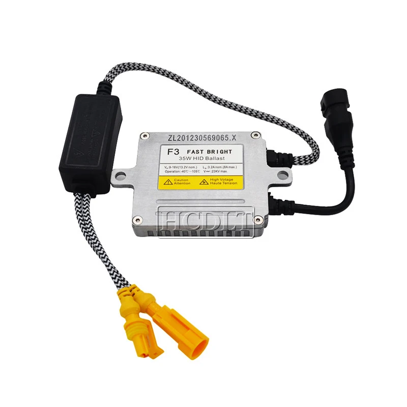 HCDLT HeartRay Xenon H1 H7 H11 HB3 D2H 35W HID Headlight Conversion Kit 4500K 5500K 6500K AC Fast Start DLT F3T HID Slim Ballast (1)