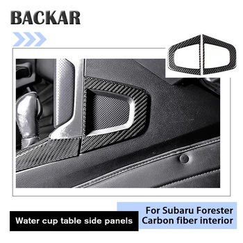 

BACAKR Auto Carbon Fiber Water Cup Panel Sides Stickers Strip Styling Interior For Subaru Forester 2018 2017-2013 Accessories