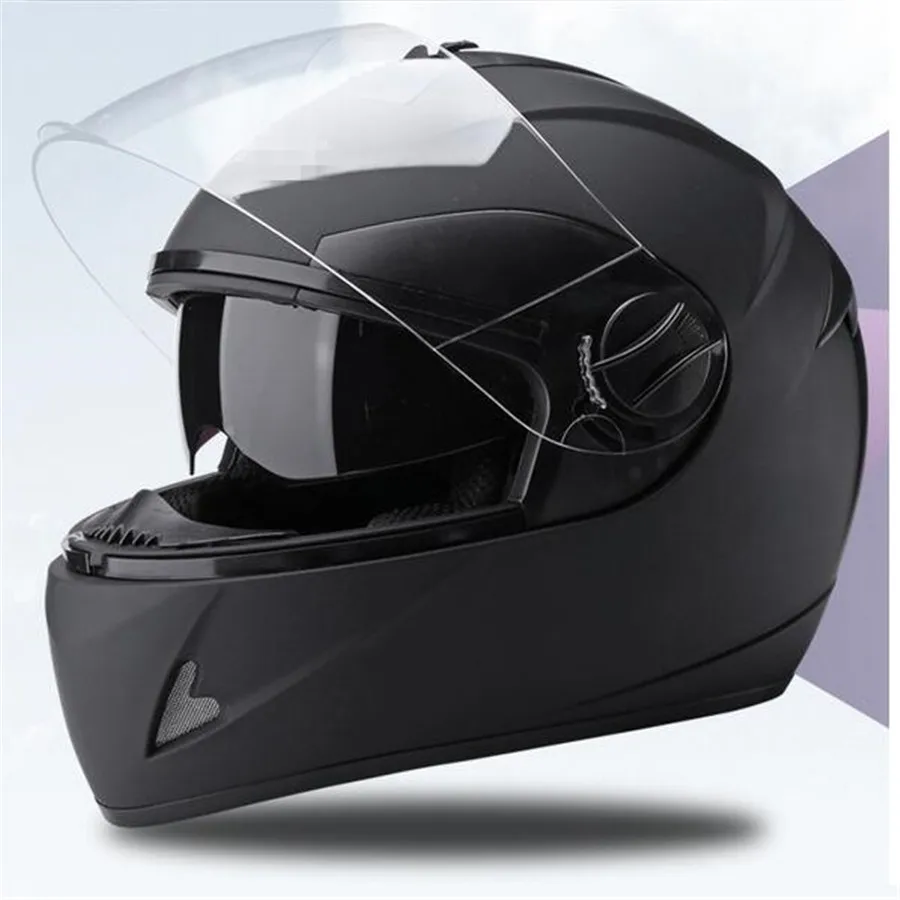 Moto rcycle шлем Полнолицевой гоночный шлем cascos para moto двойной объектив capacete DOT сертификат M L XL Белый с шейный платок