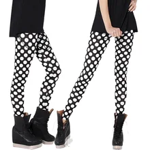 Горячее предложение, новинка, женские сексуальные леггинсы в европейском и небесном цветах, черные и белые леггинсы в горошек, leguin gaiters boothes