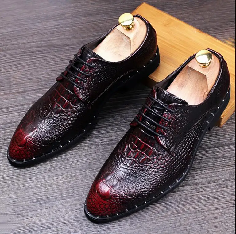 mens crocodile dress shoes