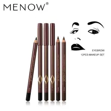 MENOW Марка Make up натуральный 12 шт. карандаш для бровей Водонепроницаемый прочный деревянный долговечностью карандаш для бровей Прямая поставка P111