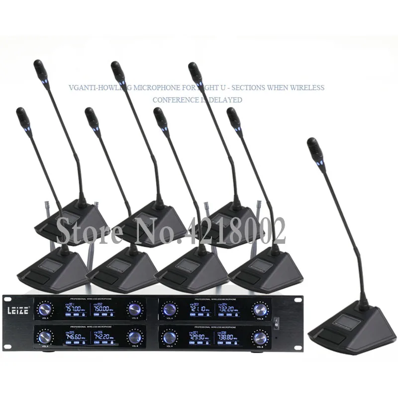 Pro 8 Channel Uhf Wireless Microphone System For Meeting