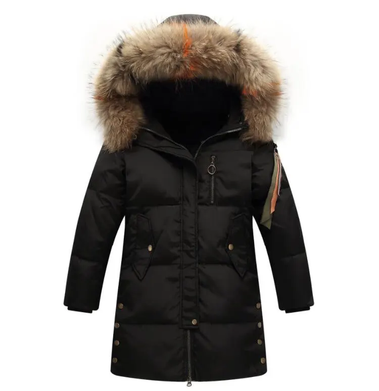 children Down& Parkas 6-15 T winter kids outerwear boys casual warm hooded jacket for boys solid boys warm coats