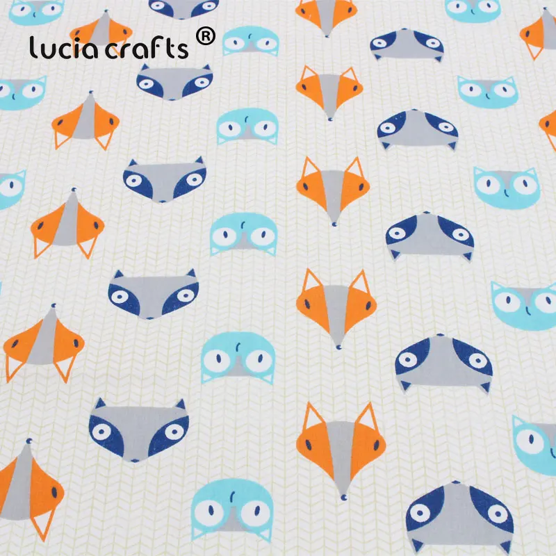 Lucia crafts, 1 шт., хлопковая ткань с мультяшным принтом, Лоскутная Ткань, сделай сам, для шитья детей, стеганное одеяло, материал I0302