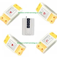 220 В беспроводной пульт дистанционного управления 4 приемника и 1 передатчик Умный дом обучения код регулируемый 315/433 МГц