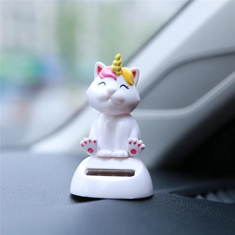 

kongyide Car Ornaments 1PC Solar Powered Dancing Swinging Animated Dancer Toy Car Windowsill Decoration Cat Solar doll je6