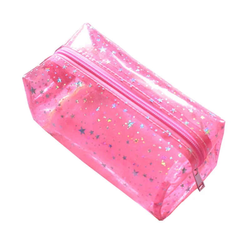 Новые путешествия прозрачная косметичка, моющаяся Сумочка Красота хранения Чехол сумка для туалетных принадлежностей Для женщин ПВХ маленькие сумки-косметички - Цвет: pink