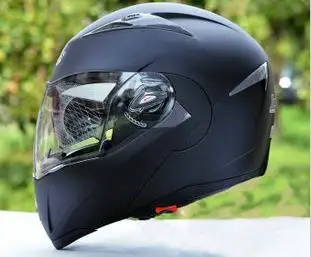 Casco capacetes мотоциклетный шлем зима winderproof модульные шлемы с двойной линзой XS размер шлем - Цвет: matte black