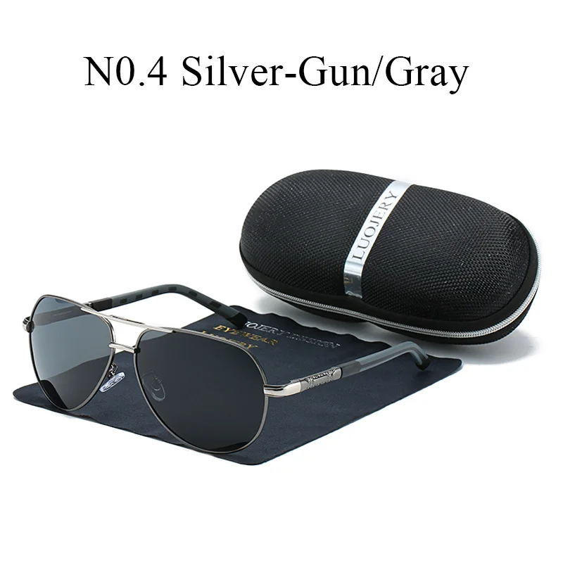 Роскошные брендовые винтажные алюминиевые поляризованные солнцезащитные очки для мужчин, Классические солнцезащитные очки с покрытием, линзы для вождения, солнцезащитные очки для мужчин Oculos masculino - Цвет линз: N0.10