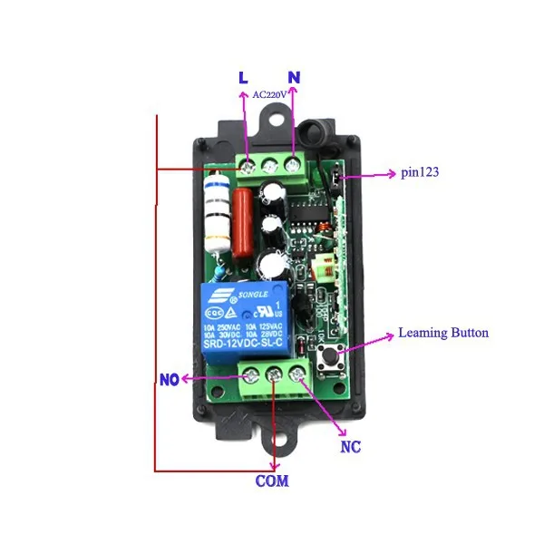 AC220V 1 CH 1CH RF Беспроводной переключатель дистанционного Управление переключатель Системы, 16CH передатчик Переключить/однократно, 315/433. 92