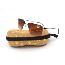 Мужская память титановая оправа солнцезащитные очки от пресбиопии женские бескаркасные бифокальные очки для чтения лупа очки отправить с коробкой L3