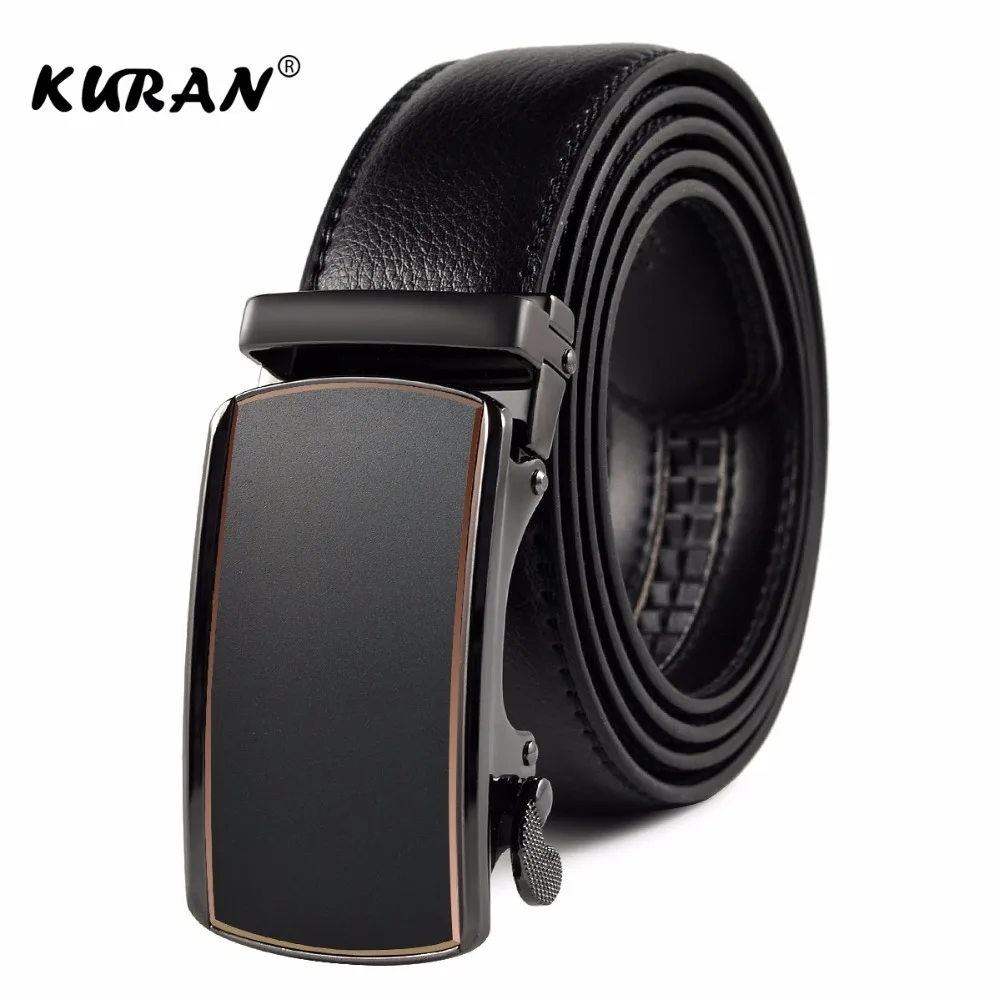 

[KURAN] New Brand designer mens belts luxury real leather belts for men metal buckle man Jeans pants genuine leather belt male s
