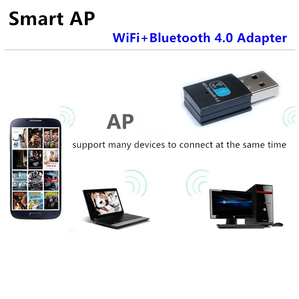 L8star USB BT WiFi Bluetooth приемник USB 2,0 RTL8723 BT 4,0 беспроводной WiFi сетевой адаптер для ноутбука Smart Set Top tv Box